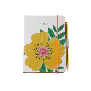 Yellow Rose A6 Pocket Notebook with Pen