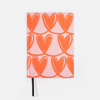 Pink Heart 3-Section A5 Hardback Notebook