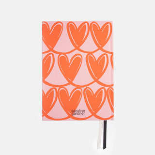 Pink Heart 3-Section A5 Hardback Notebook