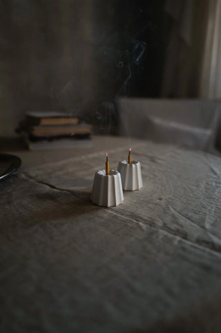 Big Porcelain Candle Holder - Gloss White
