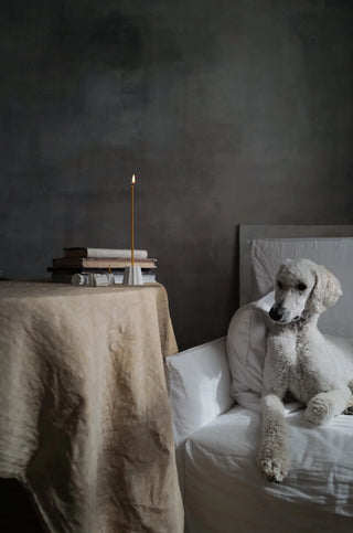 Big Porcelain Candle Holder - Gloss White