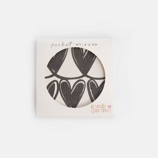 Mono Linked Hearts Square Pocket Mirror