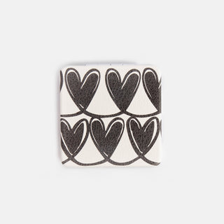 Mono Linked Hearts Square Pocket Mirror