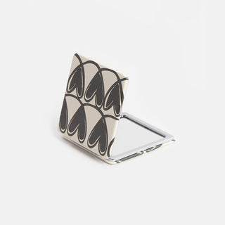 Mono Linked Hearts Square Pocket Mirror
