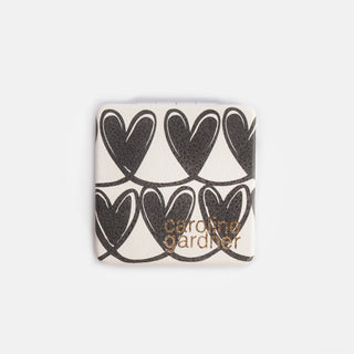 Mono Linked Hearts Square Pocket Mirror