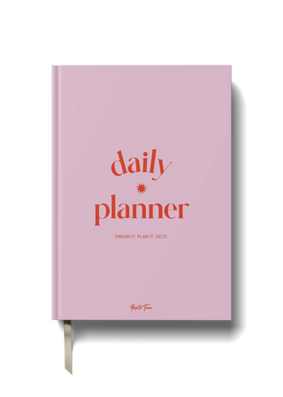 Daily Planner A5 Hardback - Pink & Red