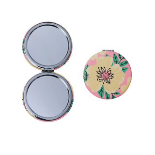 Yellow Rose Round Compact Mirror