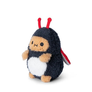 Plush toy resembling a ladybug on a white background