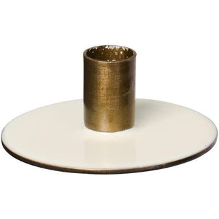 Round Candle Holder Butter Cream 1.3cm Candle