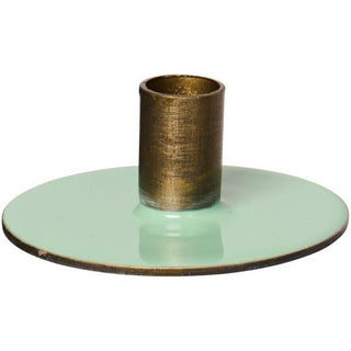 Round Candle Holder Light Green 1.3cm Candle