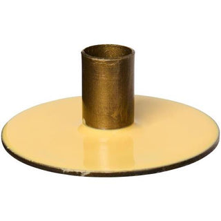 Round Candle Holder Light Yellow 1.3cm Candle