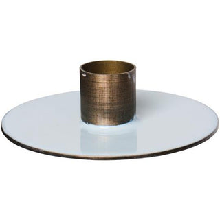 Round Candle Holder Light Blue 2.2cm Candle