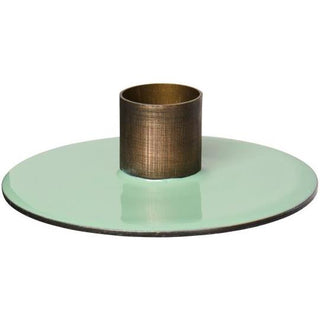 Round Candle Holder Light Green 2.2cm Candle