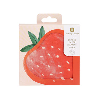 Starwberry Crush Shaped Napkin 21Pk