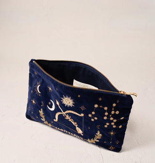 Sagittarius Navy Velvet Everyday Pouch