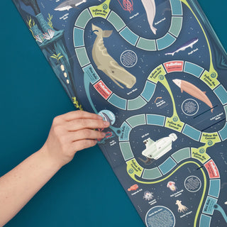 Create your own seascape board game with hand and counter