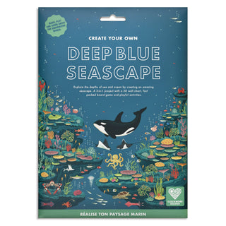 Create Your Own Deep Blue Seascape Packaging with colourful undersea design