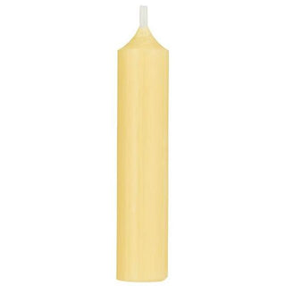 Short Dinner Candle Yellow Rustic
