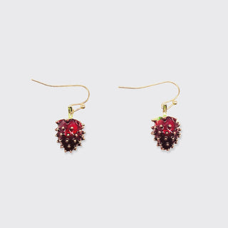 Strawberry Enamel Drop Earrings