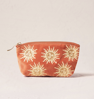 Sun Goddess Rust Velvet Coin Purse