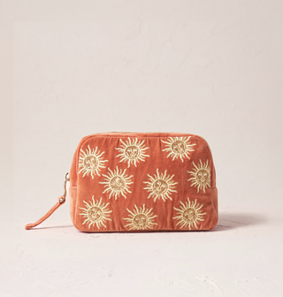 Sun Goddess Rust Velvet Make Up Bag