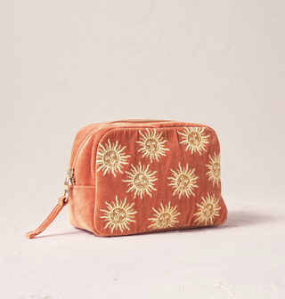 Sun Goddess Rust Velvet Make Up Bag