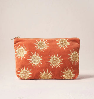 Sun Goddess Rust Velvet Everyday Pouch