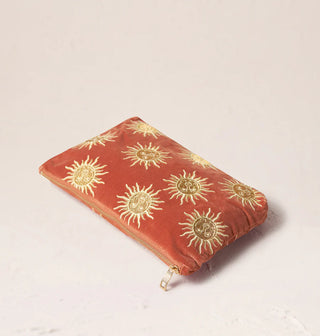 Sun Goddess Rust Velvet Everyday Pouch