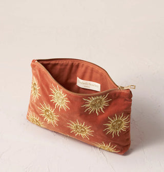 Sun Goddess Rust Velvet Everyday Pouch