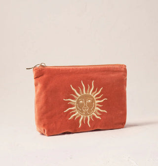 Sun Goddess Rust Velvet Mini Pouch