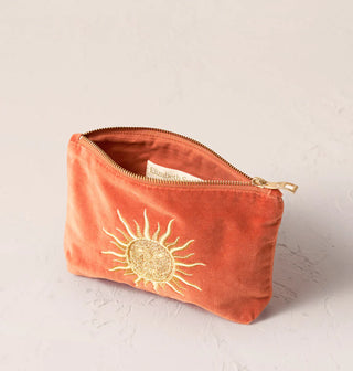 Sun Goddess Rust Velvet Mini Pouch