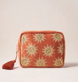 Sun Goddess Rust Velvet Wash Bag