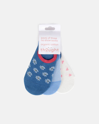 Womens Patterned No-Show Socks Multi 3pk