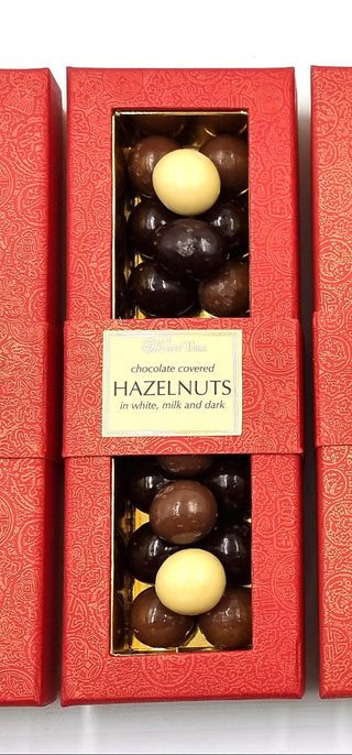Chocolate Hazelnuts White Milk Dark 120g