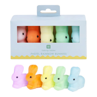 Pastel Mini Rainbow Bunnies 5pk
