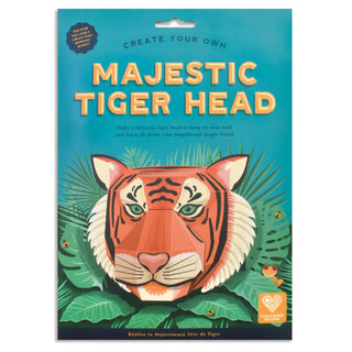 Majestic Tiger Head packaging with blue background and tiger head motif