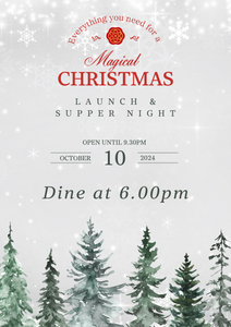 Christmas Launch & Supper Night - Thursday 10th October 2024