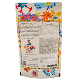 Yellow Daffodil White Choc Buttons 100g