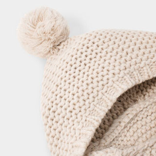 Knitted Baby Poncho Eggshell