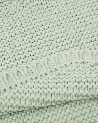 Knitted Baby Poncho Light Sage