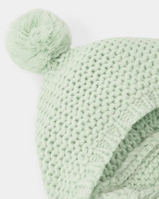 Knitted Baby Poncho Light Sage