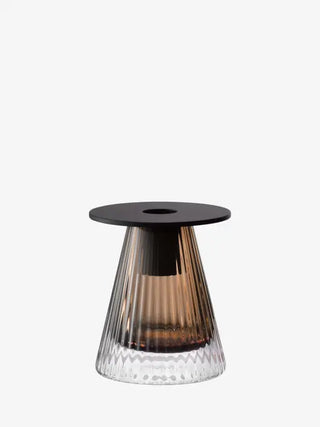 Beacon Candle Holder - H10cm Taupe/Jet Black