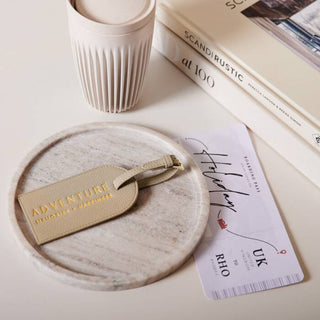 Sentiment Luggage Tag Light Taupe