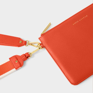 Hallie Wristlet Pouch Deep Orange
