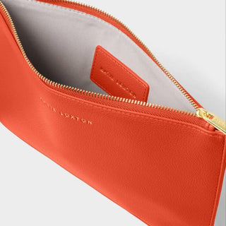 Hallie Wristlet Pouch Deep Orange