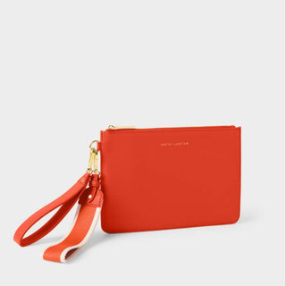 Hallie Wristlet Pouch Deep Orange
