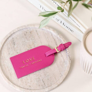 Sentiment Luggage Tag Magenta