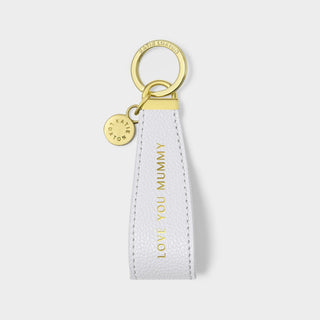 Sentiment Loop Keyring Love You Mummy Powder Blue