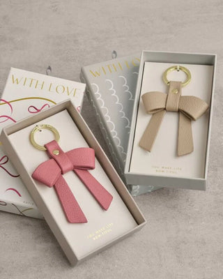 Boxed Bow Keyring Raspberry Pink