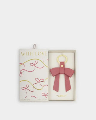 Boxed Bow Keyring Raspberry Pink
